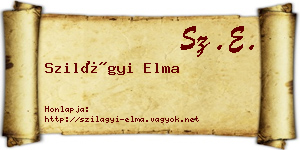 Szilágyi Elma névjegykártya